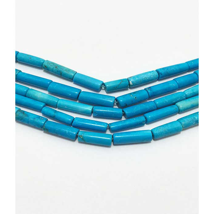 Loose Turquoise Plain Tube 7MM To 13MM Beads