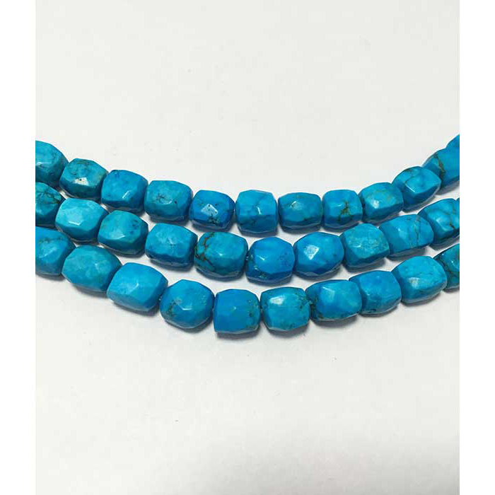 Best Buy Turquoise Faceted Box 7MM To 8MM Beads