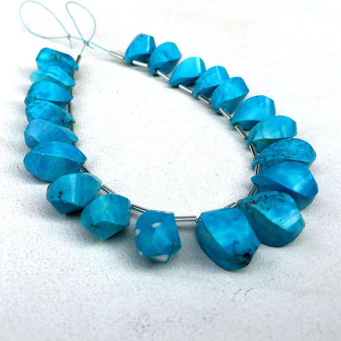 best buy Turquoise Plain Beads Strands for necklace