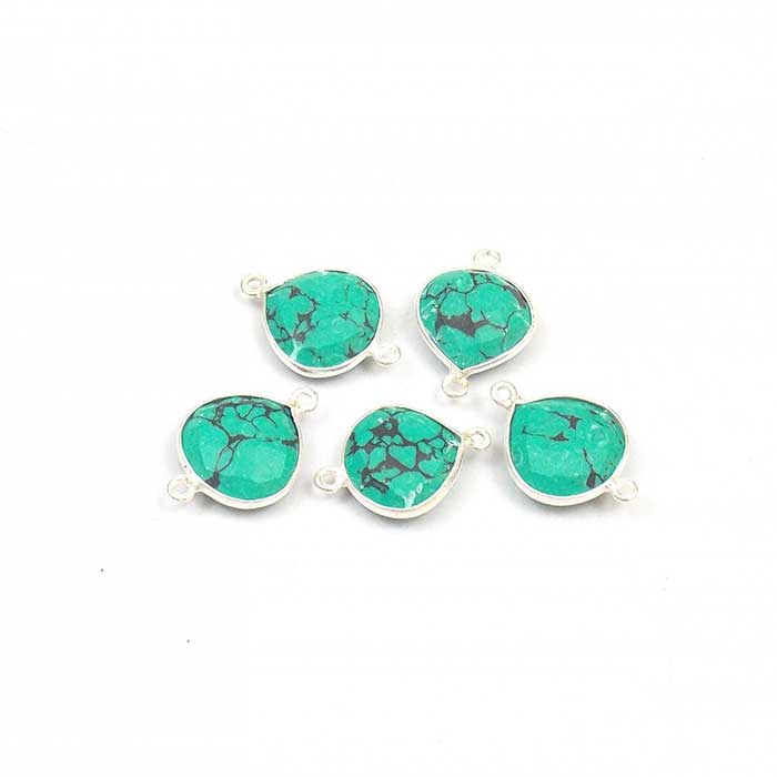 Online Gemstone Double Bail Connector |Electroplated Jewelry |