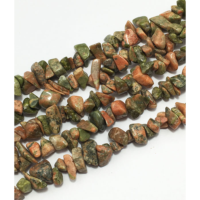 Natural Unakite Uncut Chips  Beads