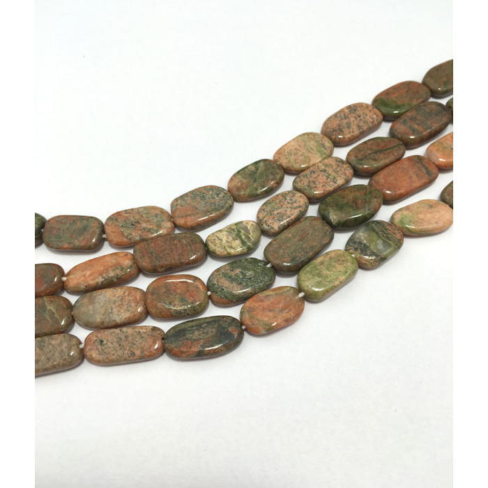 Manufacturer Unakite Plain Oval 12MM To 15MM Beads
