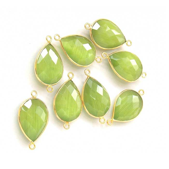 Ready Stock Huge Collection Gemstone Single Bail Connector Jaipur Link Connector Jewelry.