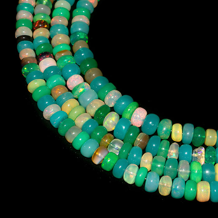 awesome look Opal Plain Beads Strands mala