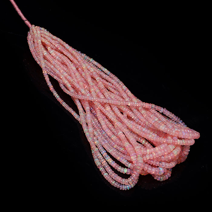 best buy Pink Opal Plain Beads Strands for necklace