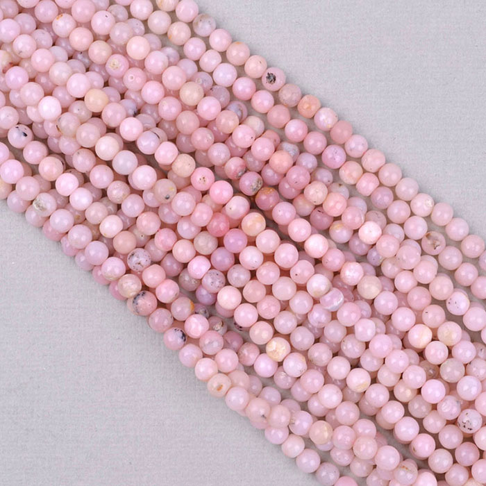 wholesaler of Pink Opal Plain Beads Strands for mala