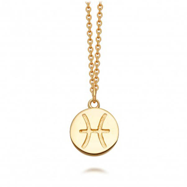 Piscus Zodiac  Astrology Necklace Jewelry