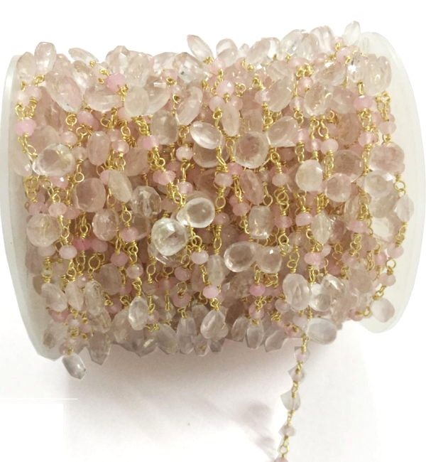 Buy Online rose Quartz Gemstone Rosary Chains
