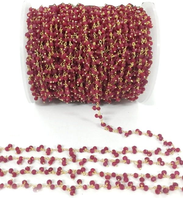 Online Wholesaler Of ruby Gemstone Rosary Chains