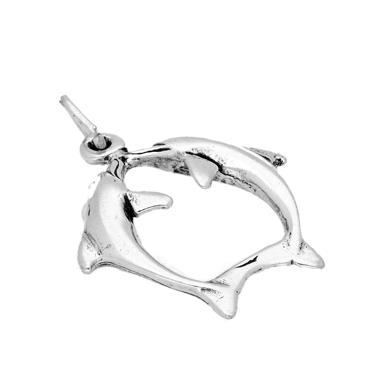 Online Sale Jumping Dolphins Charm |Fine Silver For Jewelry Jumping Dolphins Charm|