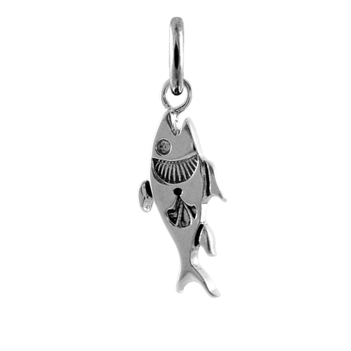 Huge Collections Fish Charm |925 Solid Silver Fish Charm|