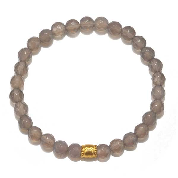 Exporter Of Genuine Brown Chalcedony  Beads Bracelets At Cheap Price