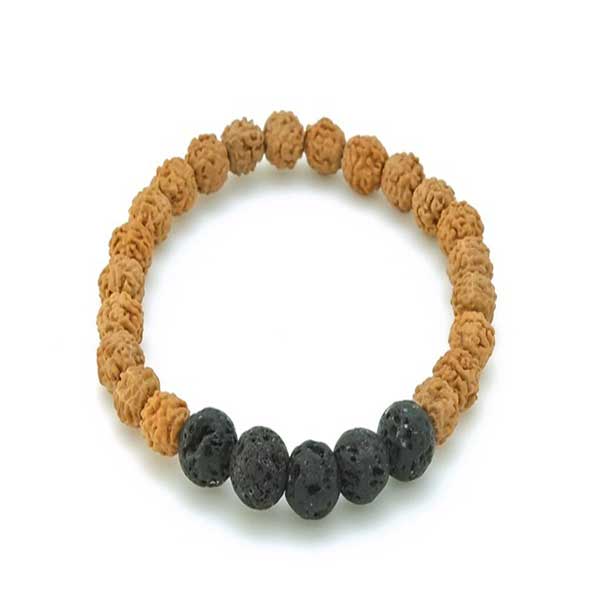 Exporter Of Genuine Rudraksha Lava Beads Bracelets At Cheap Price