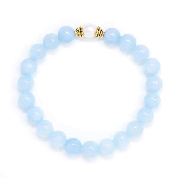 Best Price Of Loose Aquamarine-Pearl Beads Bracelets Jewelry