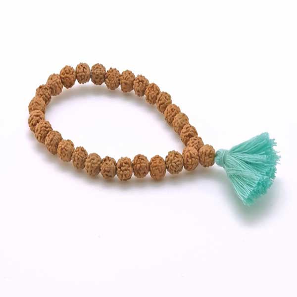 Online Semi Precious Rudraksha Tassel Wrist Beads Handmade Bracelets Form India Jaipur
