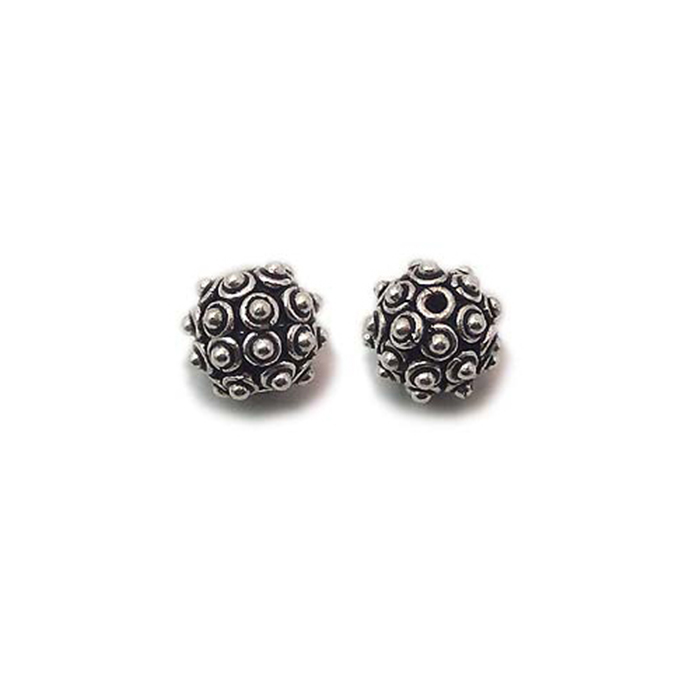 silver Carved beads|silver beads in india