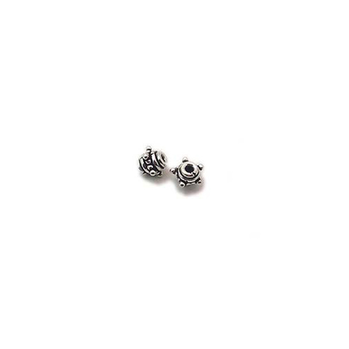 sterling silver Carved beads|hand made silver beads