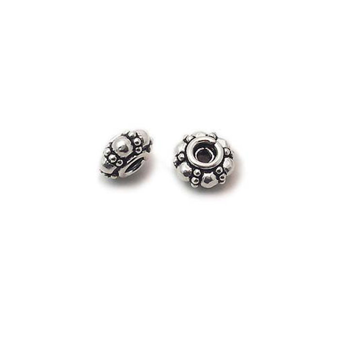 Carved hand made beads|silver beads in india