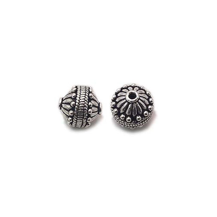 stunning Carved silver beads|handmade silver beads
