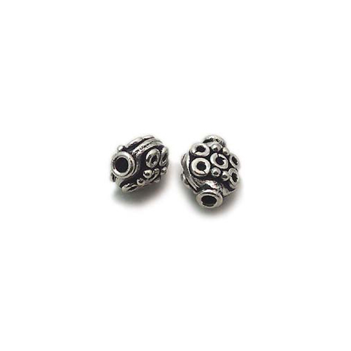 silver Carved beads|hand made silver beads