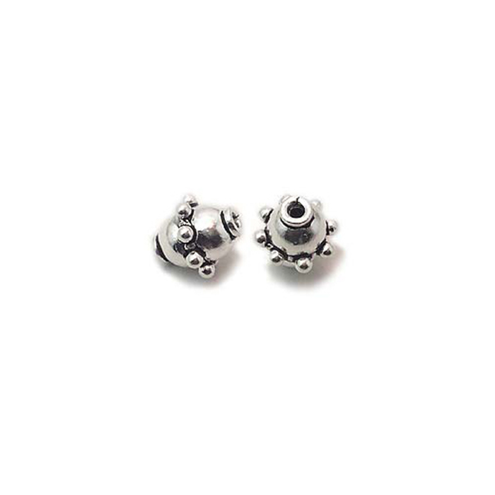 Carved beads|hand made silver beads