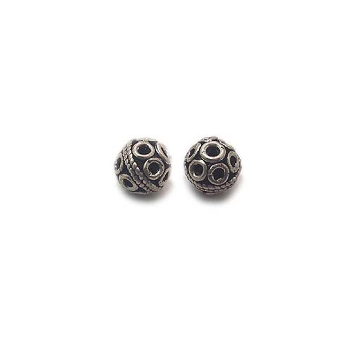 handmade silver Carved beads|silver beads exporters