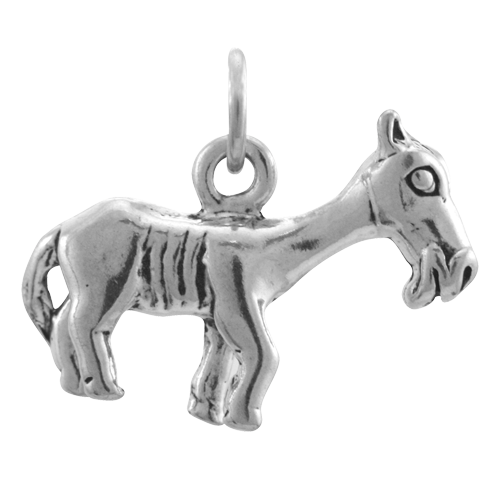 Top Quality Donkey Charm |Fine Sterling Silver Donkey Charm|