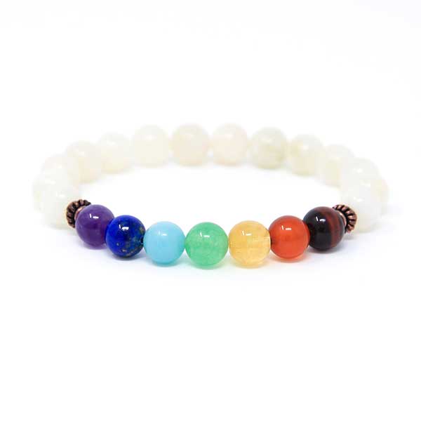 Wholesaler Of Genuine Moonstone-Chakra Beads Bracelets At Low Price
