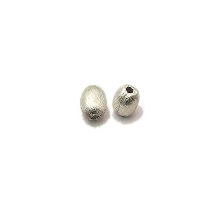 silver Brushed beads|silver beads manufacturer
