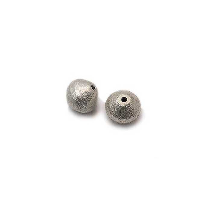 handmade silver Brushed beads|silver beads suppliers