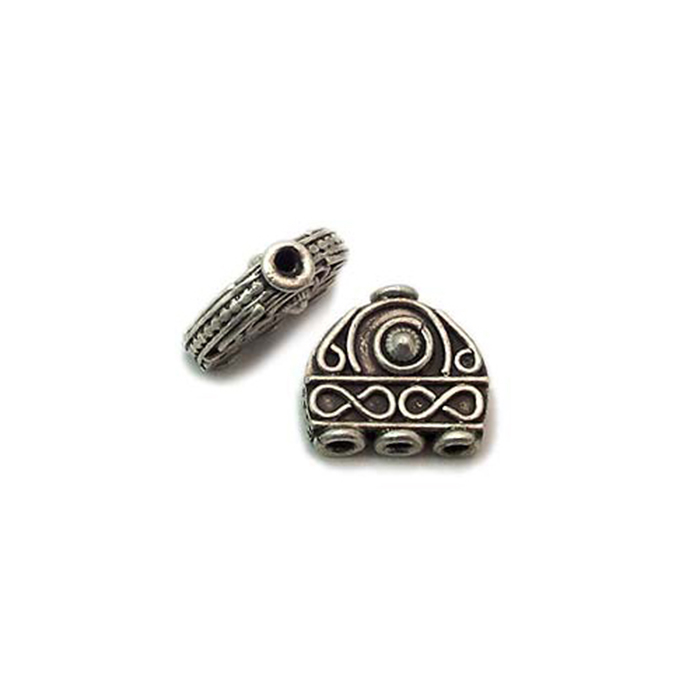 stunning Multi Hole silver beads|silver beads in india