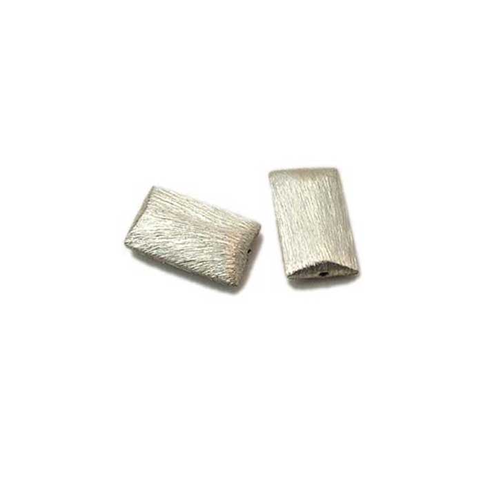 silver Brushed beads|handmade silver beads