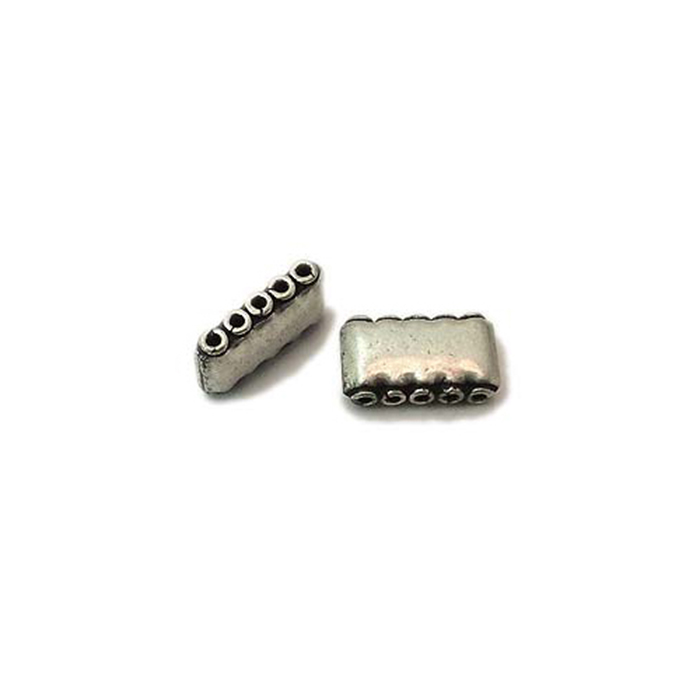 silver Multi Hole beads|handmade silver beads