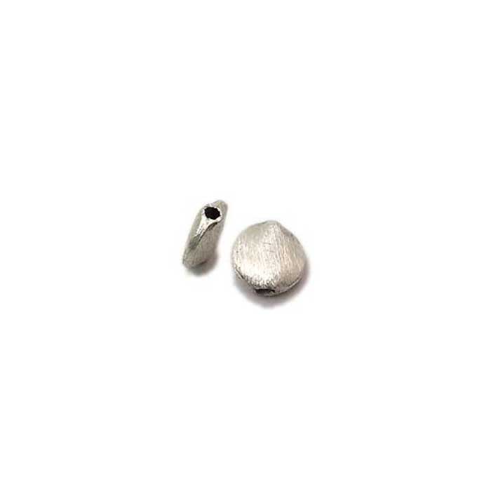 Brushed beads|hand made silver beads
