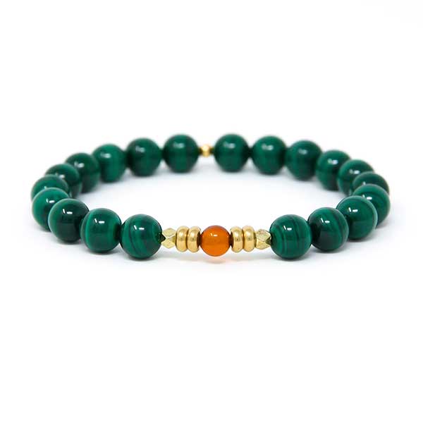 Wholesaler Of Natural Malachite-Baltic Amber Beads Bracelets At Low Price