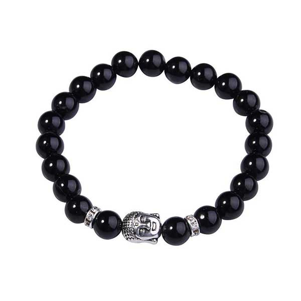 Stunning Natural Loose Black Onyx Beads Bracelets Jewelry