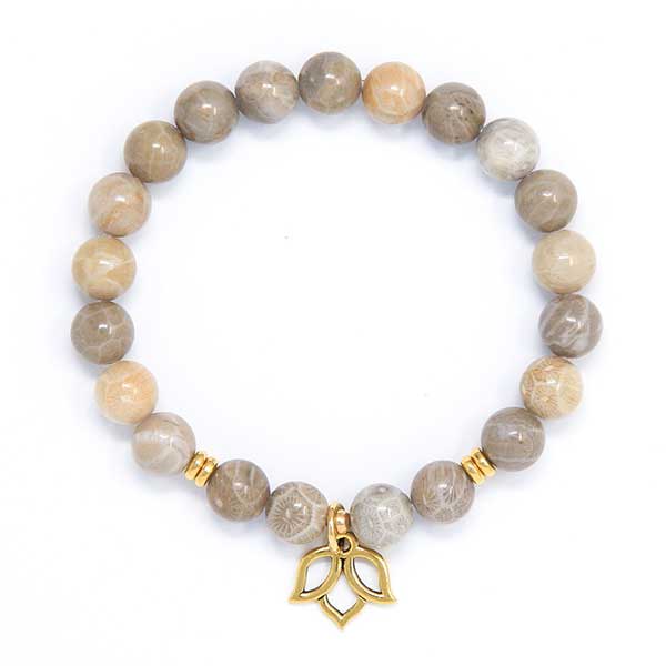 Online Shop Of Semi Precious Fossil Coral Beads Bracelets Jewelry